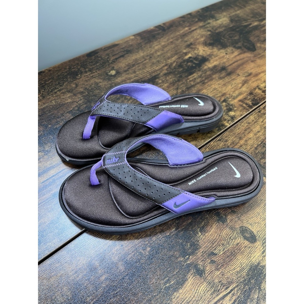 Nike Comfort Footbed Women's Flip Flop/Sandals Brown/Purple Size 7 W